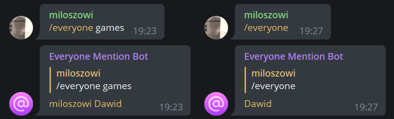 everyone command example