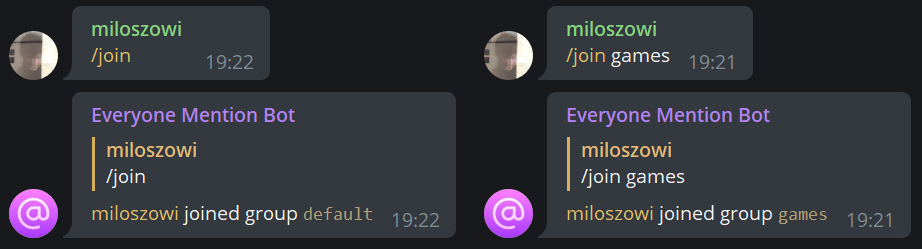 join command example
